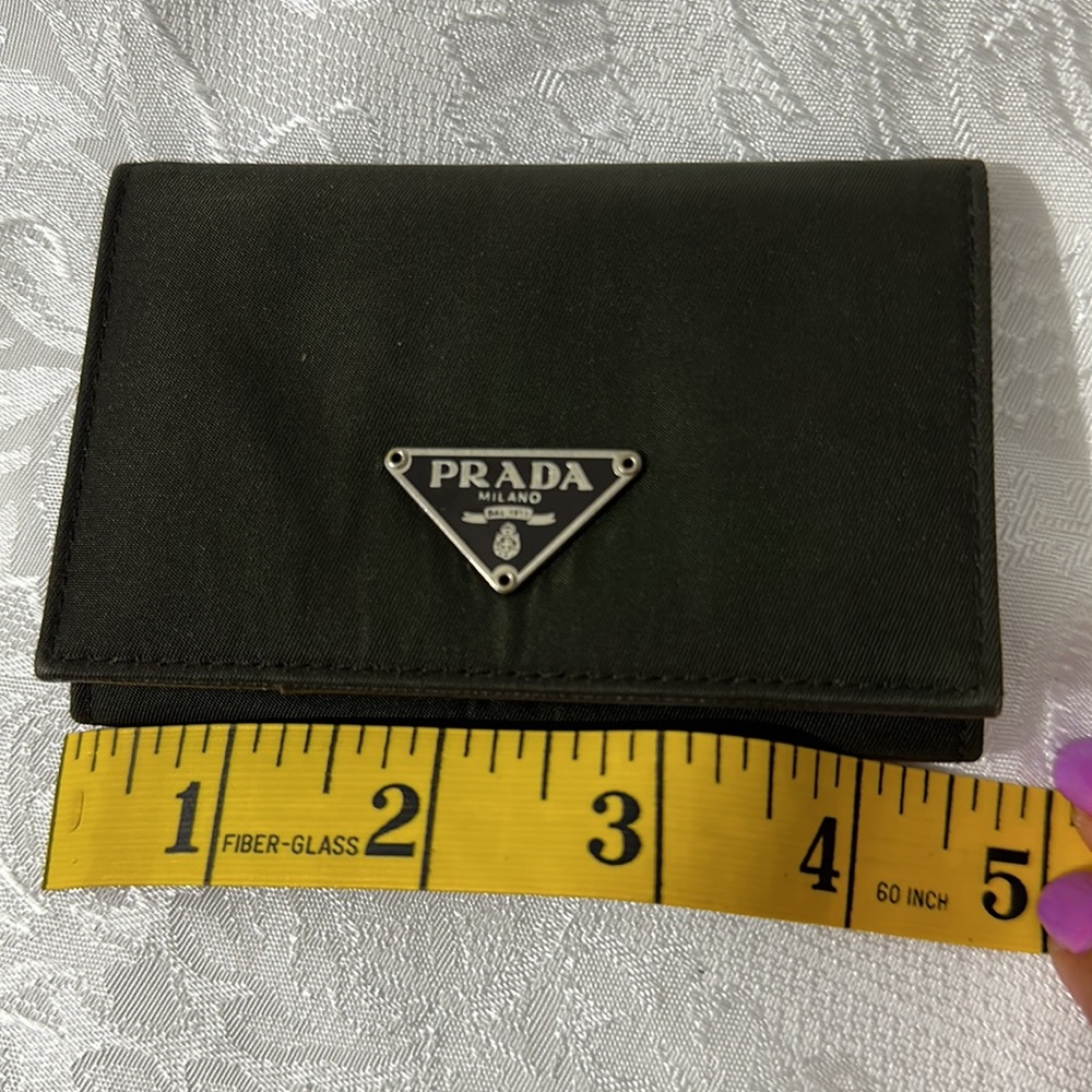 Prada Nylon & Leather Card Holder EUC Black - Picture 8 of 10